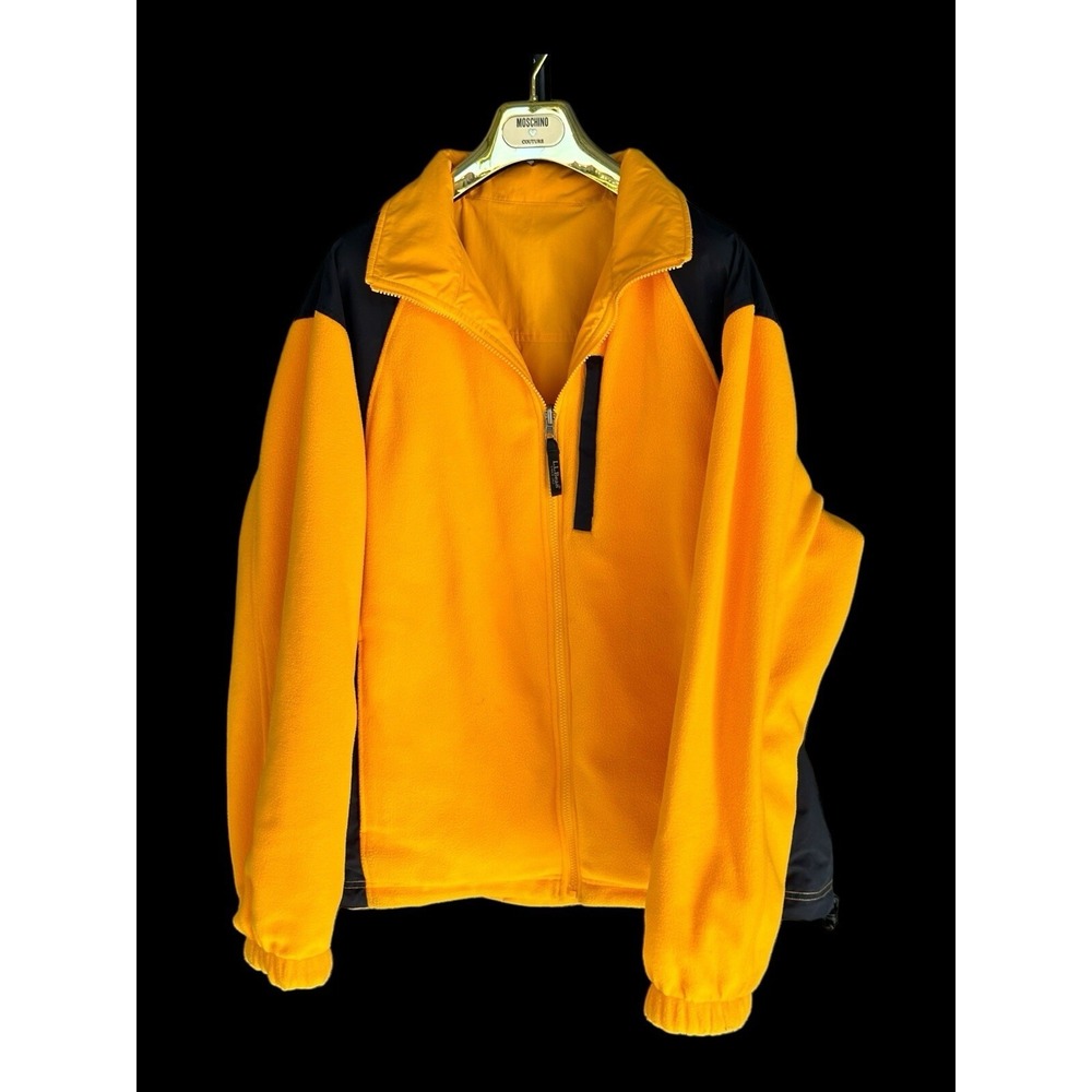 LL Bean Ski Snow Jacket Men's Size XL Yellow Full Zip Made in USA